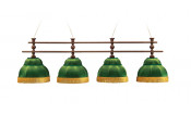 Лампа Аристократ-3 4пл. береза (№7,бархат зеленый,бахрома желтая,фурнитура золото)