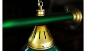 Лампа "STARTBILLIARDS" 4 пл. RAL (плафоны коричневые, штанга коричневая, фурнитура медь)