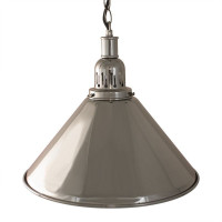 Лампа на один плафон «Elegance» (серебристая чашка,серебристый плафон D35см)