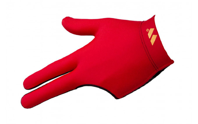 Перчатка бильярдная «WB» (черно-красная), защита от скольжения